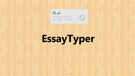 Automatic Essay typer and Information finder.