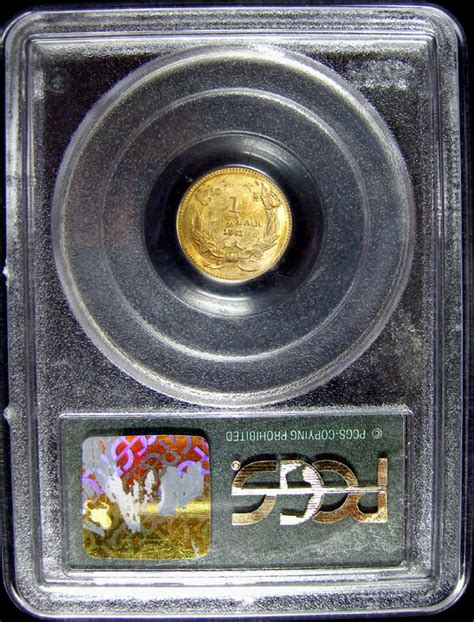 1861 Gold Dollar PCGS MS63 CAC - Indian Head Type 3 Gold Dollars