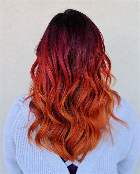 Fire hair | Fire hair, Hair styles, Orange ombre hair