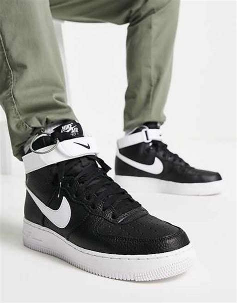 Nike Air Force 1 '07 High sneakers in black and white | ASOS