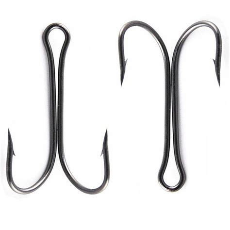 100pcs 9908 Double Fishing Hooks Small Fly Tying Dual anchor hook Saltwater Hook | Fish hook ...