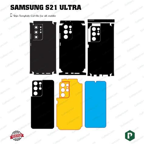 Samsung Galaxy S21 Ultra Cut File Template Vector