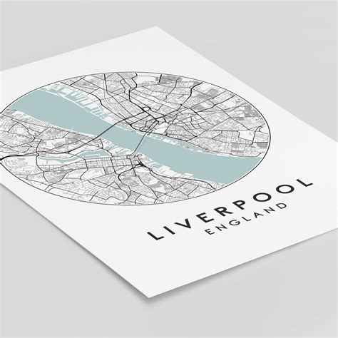 Liverpool City Map Print Street Map Art Liverpool Map - Etsy