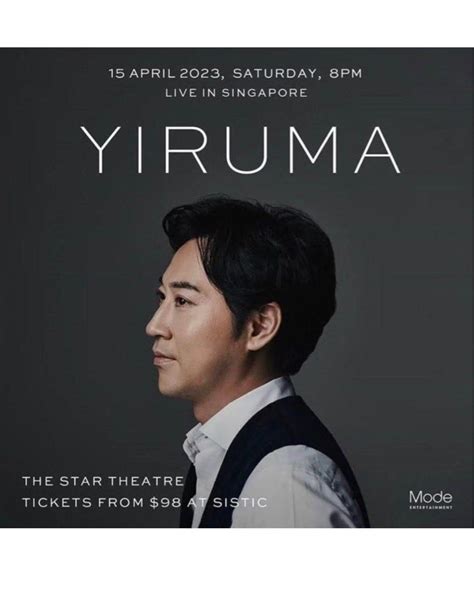 Yiruma Concert 2023 Cat 2 - 2 tickets, Tickets & Vouchers, Event ...