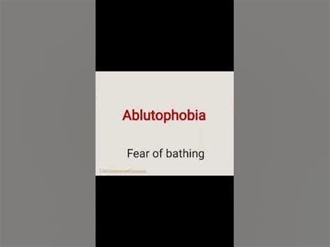 Do You Have Ablutophobia 😟 - YouTube