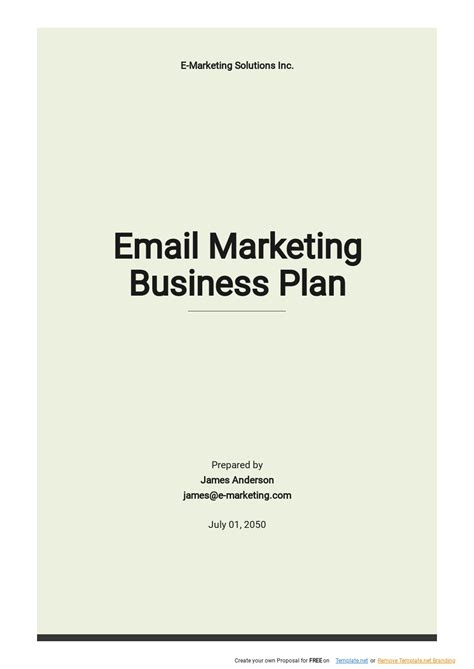 Free Email Marketing Communication Plan Template - Google Docs, Word ...