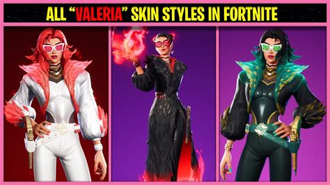 ALL VALERIA SKIN STYLES IN FORTNITE CHAPTER 5 SEASON 1 - YouTube