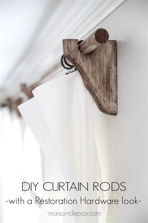 DIY Curtain Rods (Restoration Hardware Inspired) - Maison de Pax