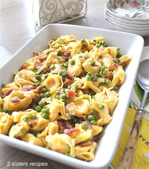 Easy Skillet Tortellini Dinner - 2 Sisters Recipes by Anna and Liz