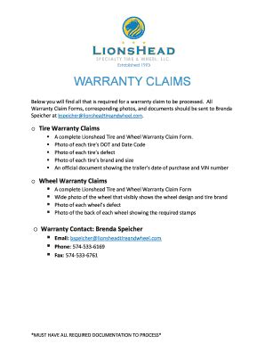 Lionshead Tire Warranty: Complete with ease | airSlate SignNow