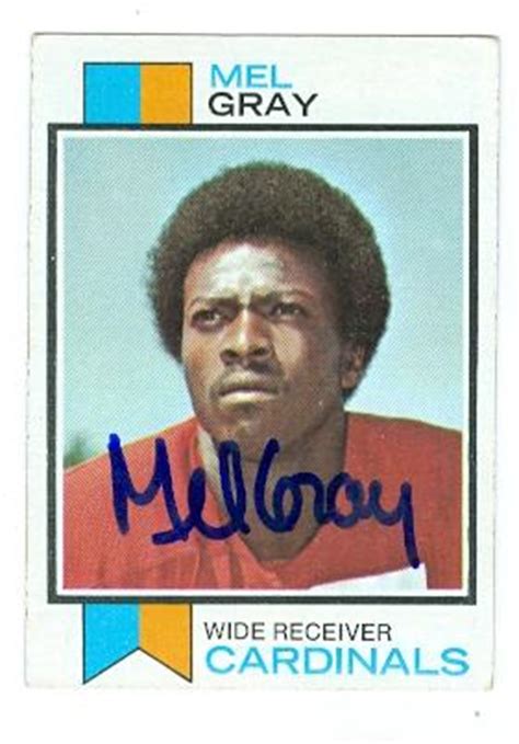 Mel Gray autographed football card (St Louis Cardinals) 1973 Topps #297