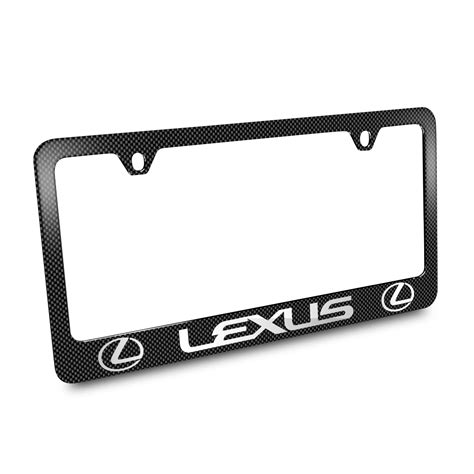 Lexus Black Carbon Fiber Wrap Metal License Plate Frame - Walmart.com