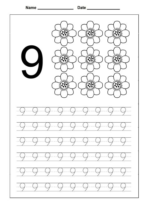 Number 9 Printable - Printable Word Searches