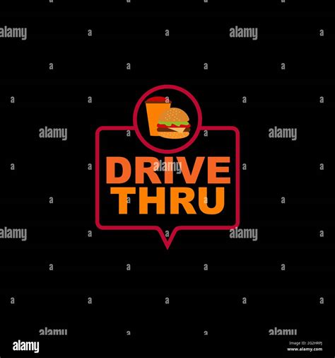 Drive thru text logo design vector template Stock Vector Image & Art - Alamy