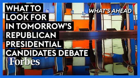 What To Look For In Tomorrow's Republican Presidential Debate