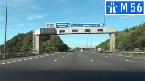 M56 Motorway - Junctions 7 to 3 - Front View - YouTube