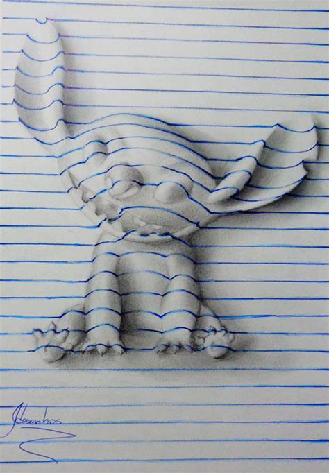 3d Artwork Drawn On Paper