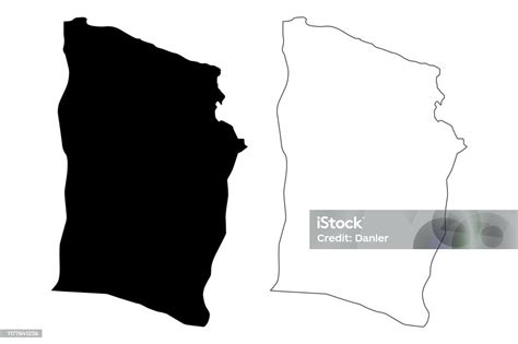 Derna District Map Vector Illustration Scribble Sketch Derna Map Stock ...