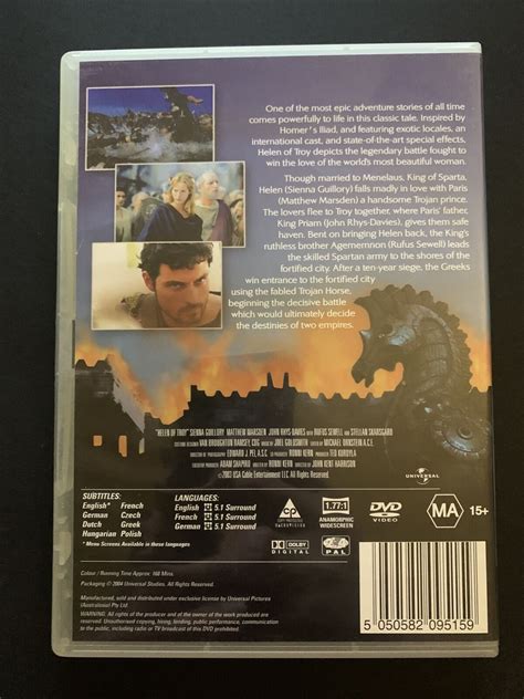 Helen Of Troy (DVD, 2004) Rufus Sewell, John Rhys-Davies - Region 2,4 ...