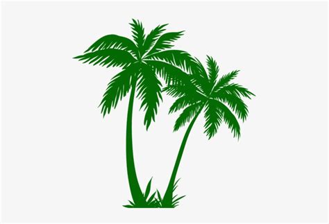 Download Palm Trees Silhouette Png Clip Art Image - Coconut Tree Pencil Drawing | Transparent ...