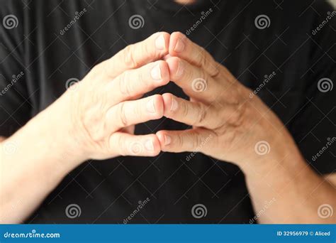 Fingertips Together Hand Gesture Royalty Free Stock Images - Image ...