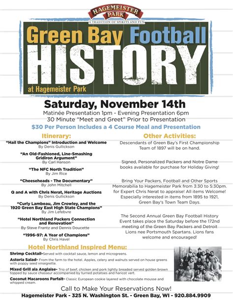 Green Bay Football History at Hagemeister Park | Cheeseheads: The ...