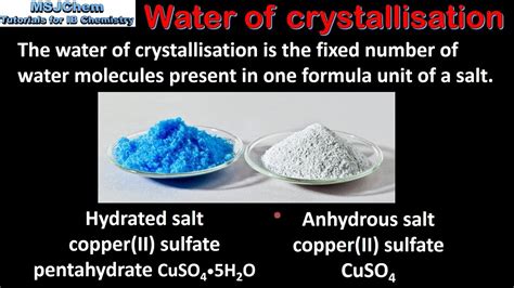 1.2 Water of crystallisation - YouTube