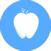 Blue Circle Apple Clip Art at Clker.com - vector clip art online ...