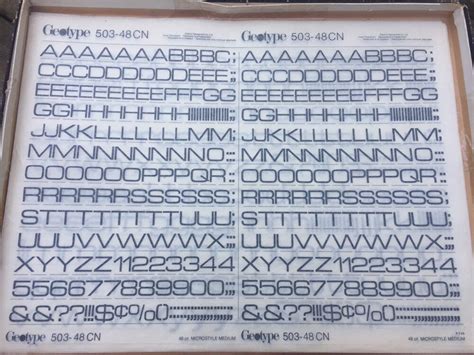 Vintage Letraset Geotype Sheets Rub on Letters Set of 3 | Etsy