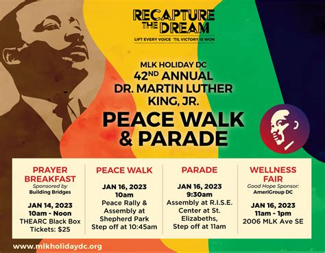 JAN 16 | 2023 MLK Holiday DC Annual Peace Walk and Parade — ANACOSTIA BID