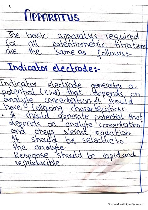 SOLUTION: Potentiometric titration - Studypool