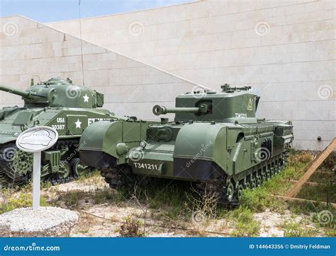 American Churchill MK VII Tank is on the Memorial Site Near the Armored ...