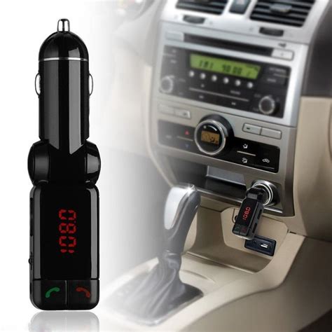 New Car MP3 Audio Player FM Transmitter Bluetooth Wireless FM Modulator Car Kit HandsFree USB ...