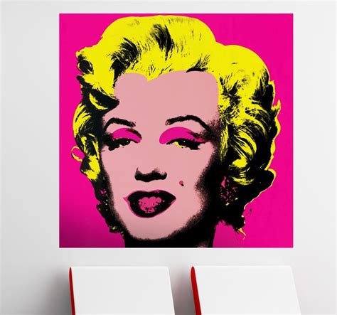 Marilyn Monroe Warhol Wall Art Sticker | Andy warhol artwork, Andy warhol marilyn, Warhol