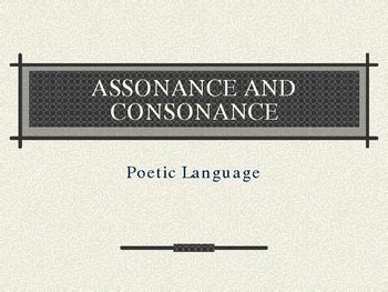 Assonance/Consonance Mini-Lesson by Maurna Thornton | TpT