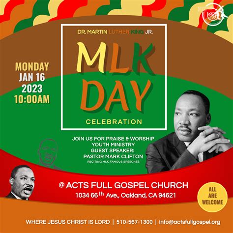 MLK Day Celebration Acts Full Gospel : SF Cultural Calendar