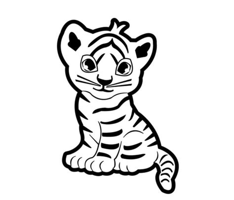 Tiger Outline Svg Cut Files - Etsy UK