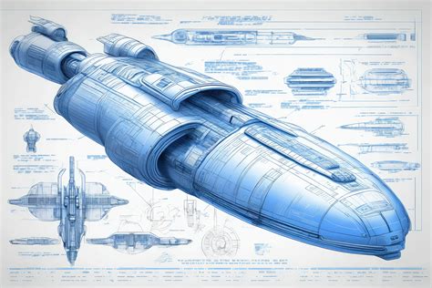 Starship Blueprint 2 Downloadable JPEG Wall Art Print - Etsy