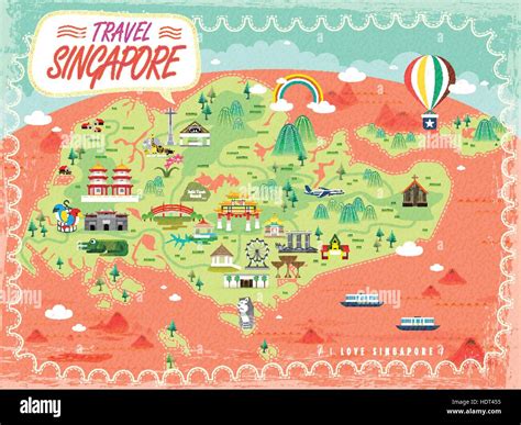 Singapore Attractions Map Printable