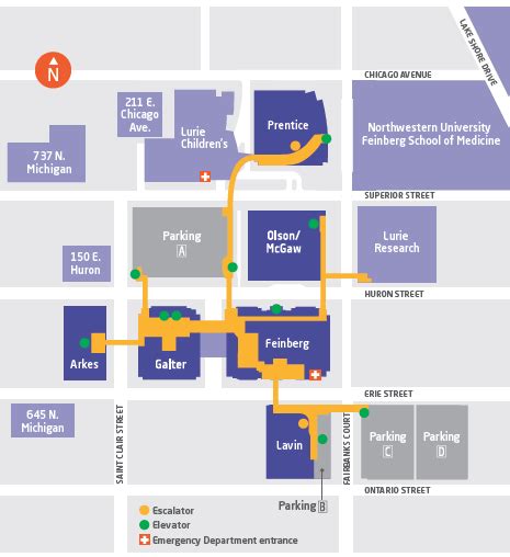 Northwestern Hospital Map