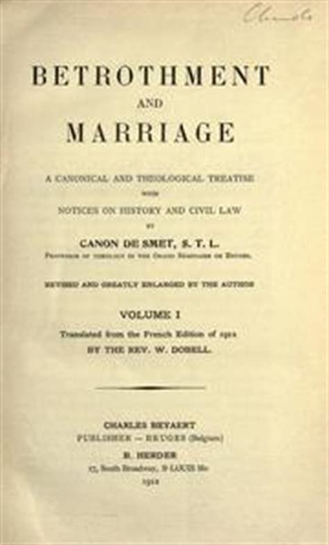 Betrothal (Canon law) | Open Library