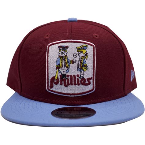 Philadelphia Phillies Vintage Maroon on Light Blue 1970's Cooperstown – Cap Swag