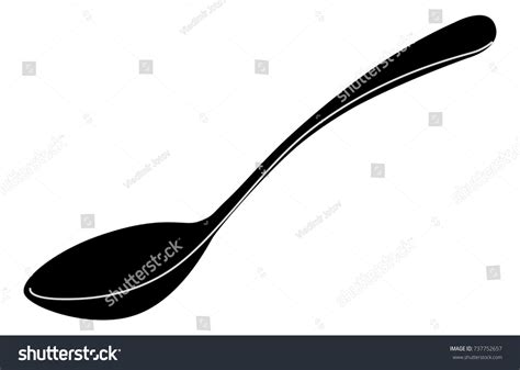 Silhouette Metal Spoon Stock Vector (Royalty Free) 737752657 | Shutterstock