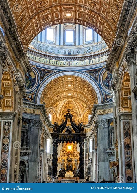 The Magnificent Dome of St. Peter S Basilica Stock Image - Image of ...