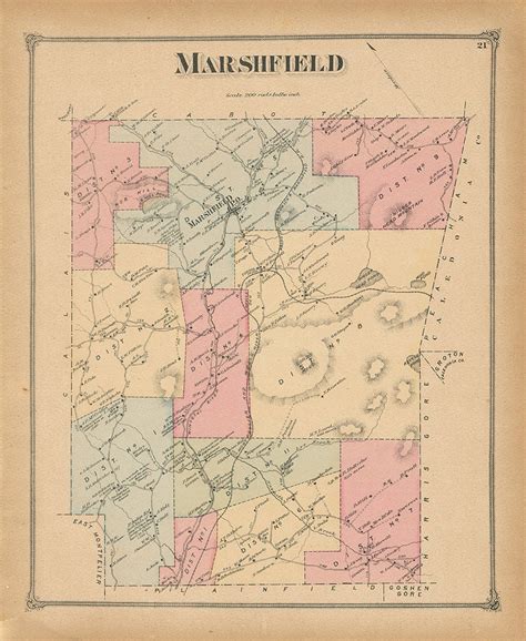 MARSHFIELD, Vermont - 1873 Map