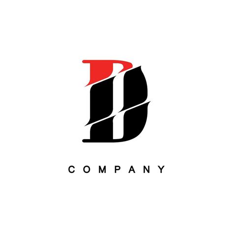 Creative Red and Black Letter D Company Logo Design 49801639 Vector Art ...