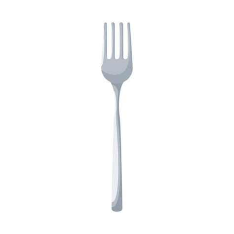 Premium Vector | Cartoon vector metal fork kitchen utensil isolated on white background