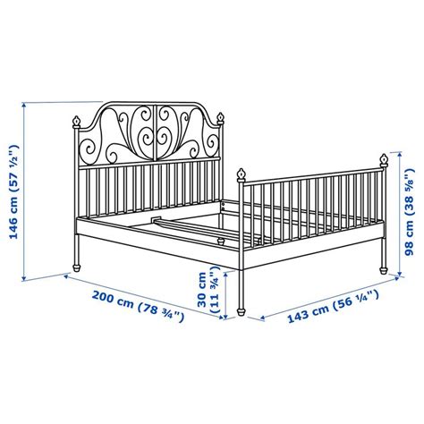 IKEA - LEIRVIK Structure lit Blanc | Leirvik bed, Bed frame, Steel bed design