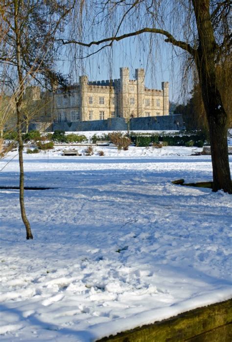 "Leeds Castle winter snow" by Andrew Marks at PicturesofEngland.com