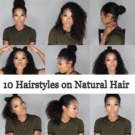 10 Quick and Easy Hairstyles on Natural Hair - 3B/3C … | Natural hair ...